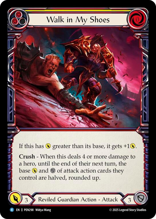Image for Walk In My Shoes (Yellow) (PEN298) [Compendium of Rathe] - Flesh and Blood TCG