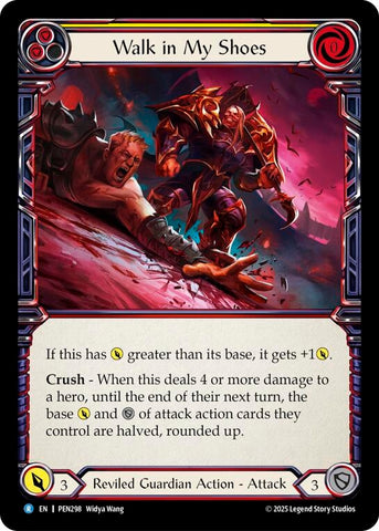 Image for Walk In My Shoes (Yellow) (PEN298) [Compendium of Rathe] - Flesh and Blood TCG