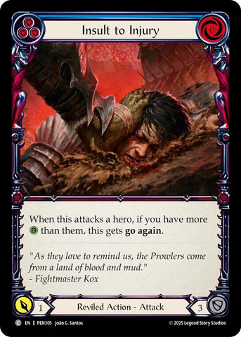 Image for Insult To Injury (Blue) (PEN305) [Compendium of Rathe] - Flesh and Blood TCG