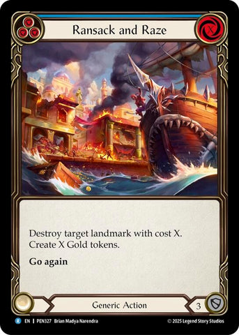 Image for Ransack And Raze (Blue) (PEN327) [Compendium of Rathe] - Flesh and Blood TCG