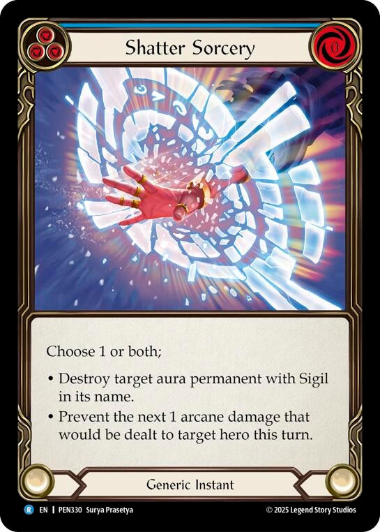 Image for Shatter Sorcery (Blue) (PEN330) [Compendium of Rathe] - Flesh and Blood TCG