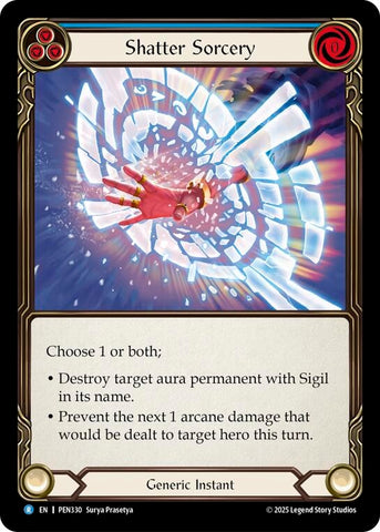 Image for Shatter Sorcery (Blue) (PEN330) [Compendium of Rathe] - Flesh and Blood TCG