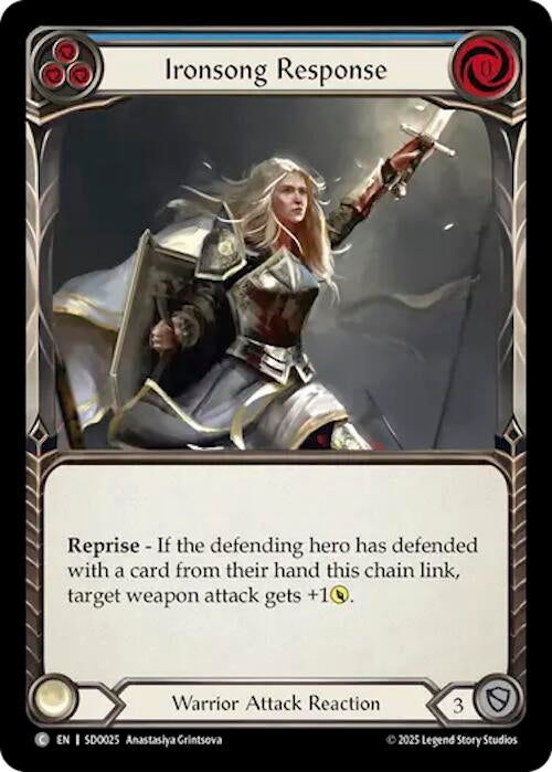 Image for Ironsong Response (Blue) (SDO025) [Silver Age Chapter 2] - Flesh and Blood TCG