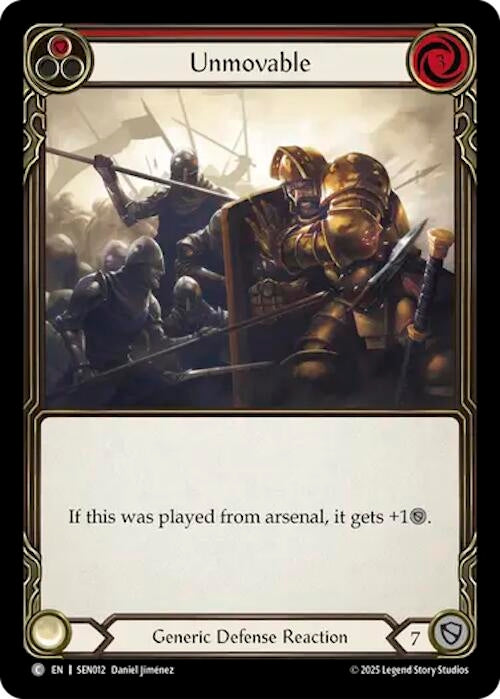 Image for Unmovable (Red) (SEN012) [Silver Age Chapter 2] - Flesh and Blood TCG
