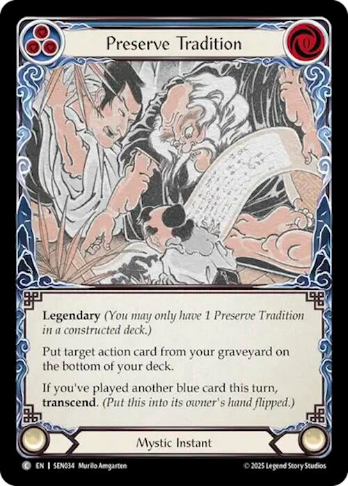 Image for Preserve Tradition // Inner Chi (SEN034) [Silver Age Chapter 2] - Flesh and Blood TCG