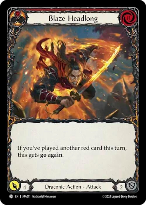 Image for Blaze Headlong (SFA011) [Silver Age Chapter 2] - Flesh and Blood TCG