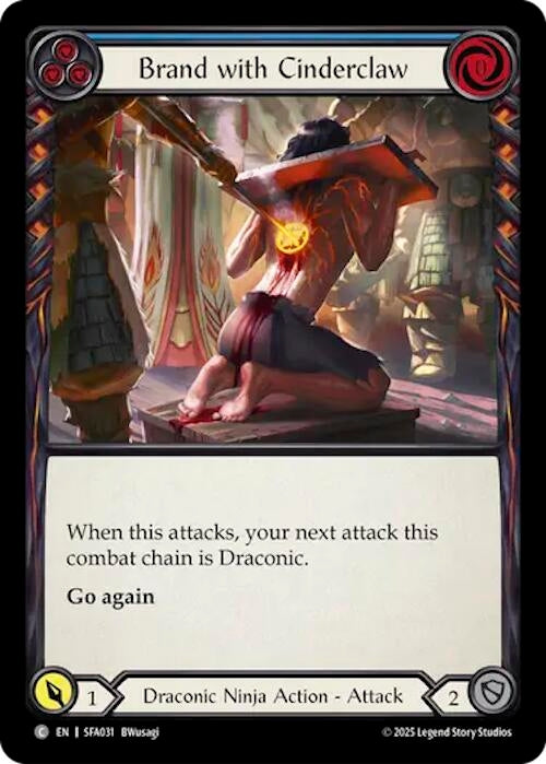 Image for Brand with Cinderclaw (Blue) (SFA031) [Silver Age Chapter 2] - Flesh and Blood TCG