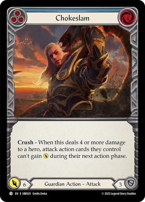 Image for Chokeslam (Blue) (SBR025) [Silver Age Chapter 1] - Flesh and Blood TCG