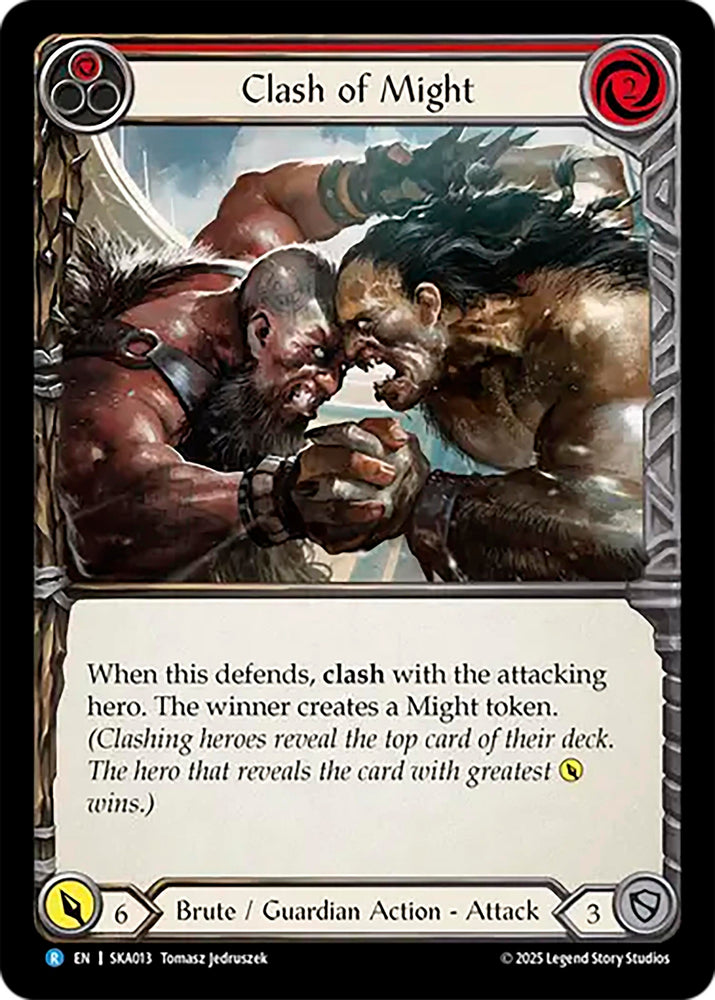 Image for Clash of Might (Red) (SKA013) [Silver Age Chapter 1] - Flesh and Blood TCG