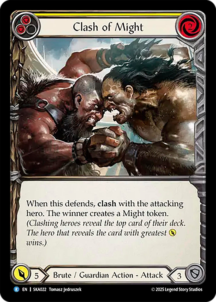 Image for Clash of Might (Yellow) (SKA022) [Silver Age Chapter 1] - Flesh and Blood TCG