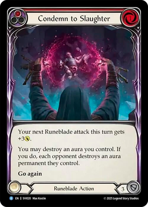 Image for Condemn to Slaughter (Red) (SVI020) [Silver Age Chapter 1] - Flesh and Blood TCG