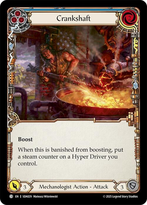 Image for Crankshaft (Blue) (SDA029) [Silver Age Chapter 1] - Flesh and Blood TCG