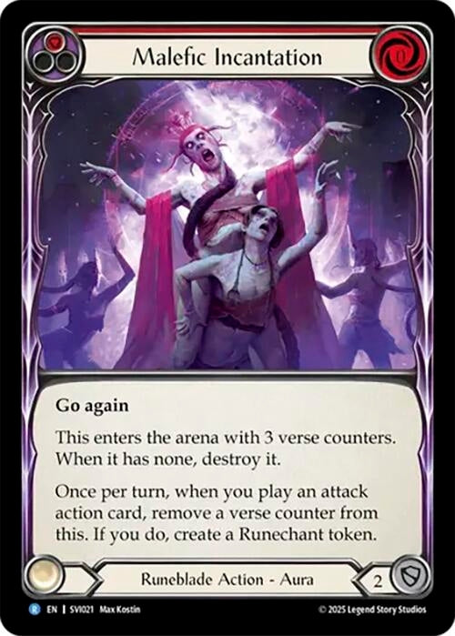 Image for Malefic Incantation (Red) (SVI021) [Silver Age Chapter 1] - Flesh and Blood TCG