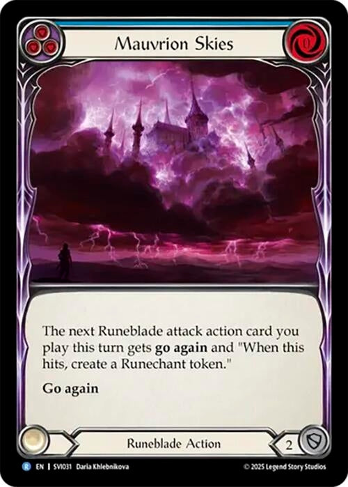 Image for Mauvrion Skies (Blue) (SVI031) [Silver Age Chapter 1] - Flesh and Blood TCG