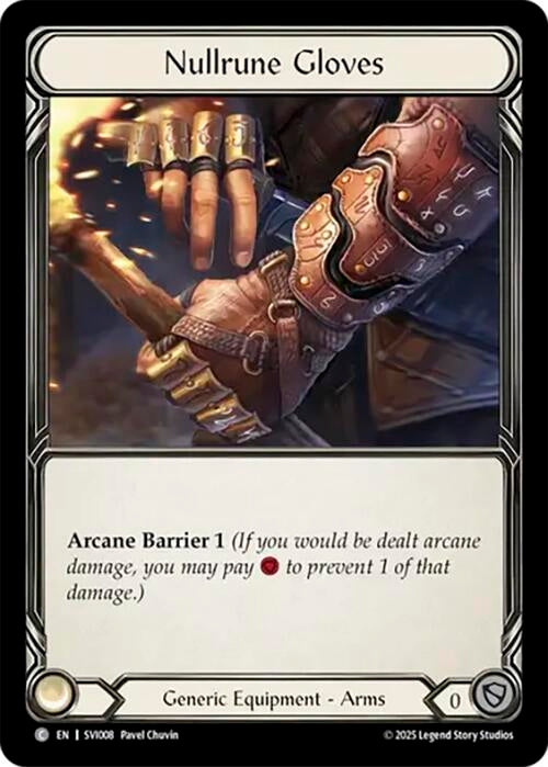 Image for Nullrune Gloves (SVI008) (SVI008) [Silver Age Chapter 1] - Flesh and Blood TCG