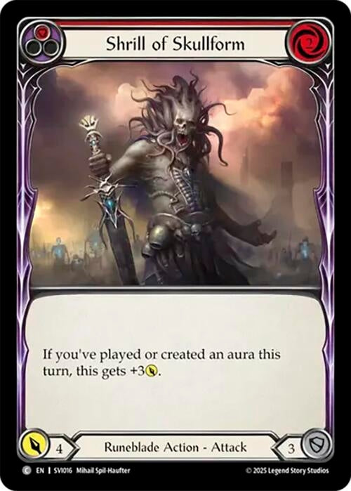 Image for Shrill of Skullform (Red) (SVI016) [Silver Age Chapter 1] - Flesh and Blood TCG