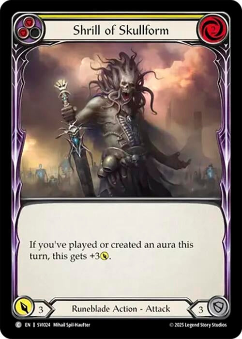 Image for Shrill of Skullform (Yellow) (SVI024) [Silver Age Chapter 1] - Flesh and Blood TCG