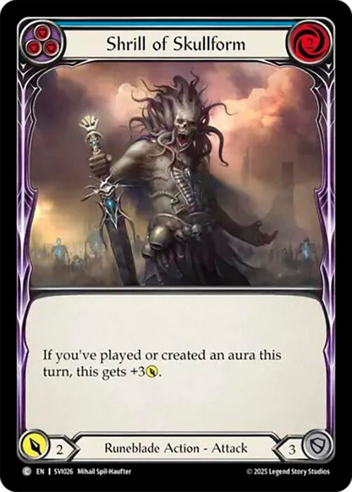 Image for Shrill of Skullform (Blue) (SVI026) [Silver Age Chapter 1] - Flesh and Blood TCG