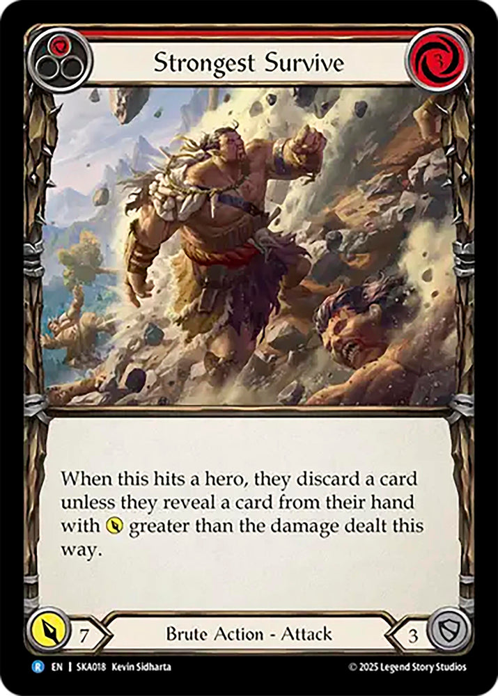 Image for Strongest Survive (Red) (SKA018) [Silver Age Chapter 1] - Flesh and Blood TCG