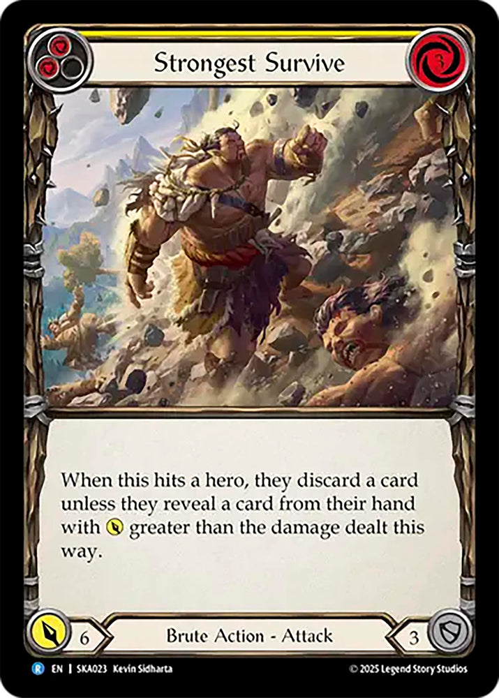 Image for Strongest Survive (Yellow) (SKA023) [Silver Age Chapter 1] - Flesh and Blood TCG