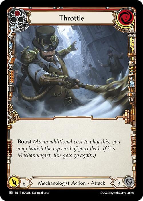 Image for Throttle (Red) (SDA018) [Silver Age Chapter 1] - Flesh and Blood TCG