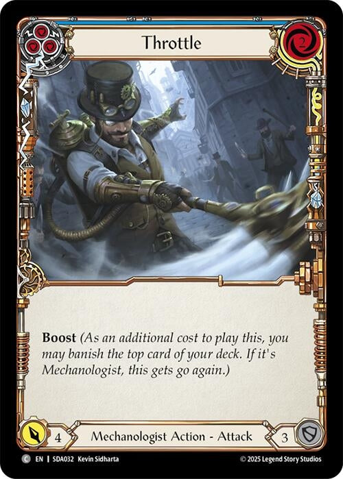 Image for Throttle (Blue) (SDA032) [Silver Age Chapter 1] - Flesh and Blood TCG