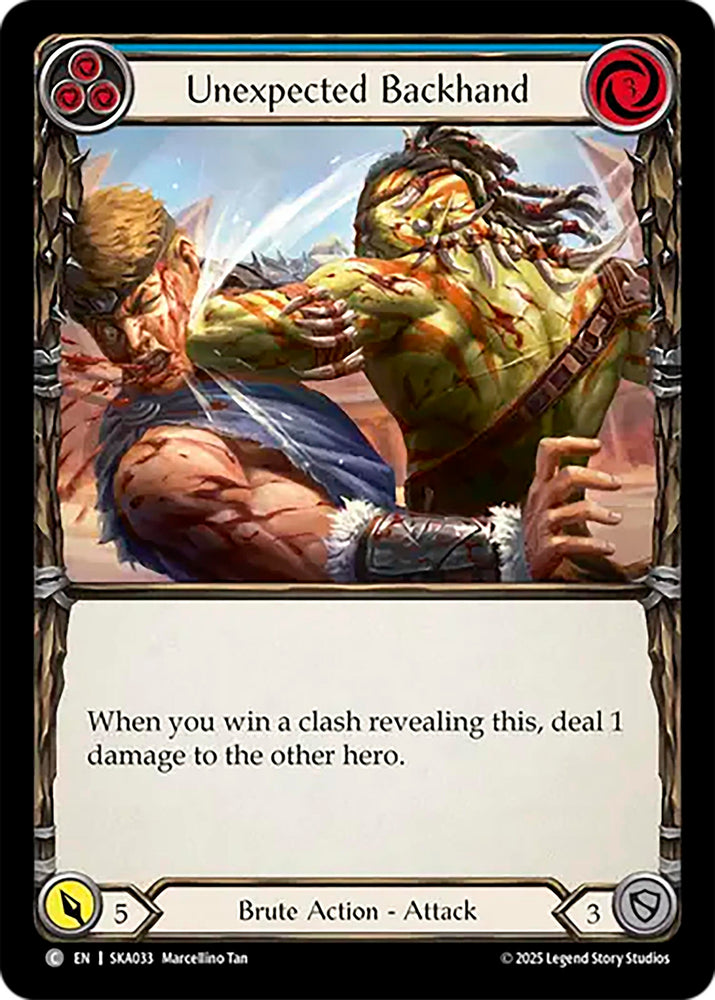 Image for Unexpected Backhand (SKA033) [Silver Age Chapter 1] - Flesh and Blood TCG