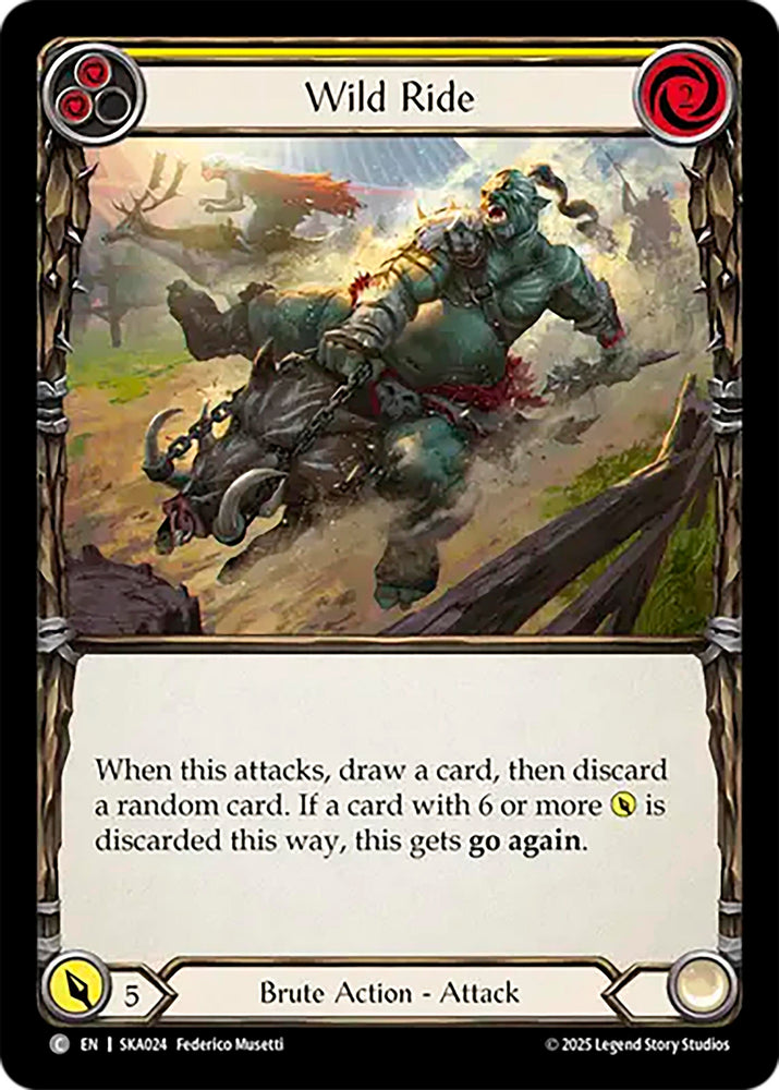 Image for Wild Ride (Yellow) (SKA024) [Silver Age Chapter 1] - Flesh and Blood TCG