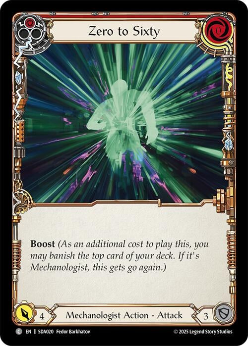 Image for Zero to Sixty (Red) (SDA020) [Silver Age Chapter 1] - Flesh and Blood TCG