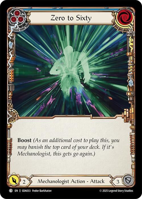 Image for Zero to Sixty (Blue) (SDA033) [Silver Age Chapter 1] - Flesh and Blood TCG