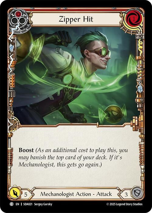 Image for Zipper Hit (Red) (SDA021) [Silver Age Chapter 1] - Flesh and Blood TCG