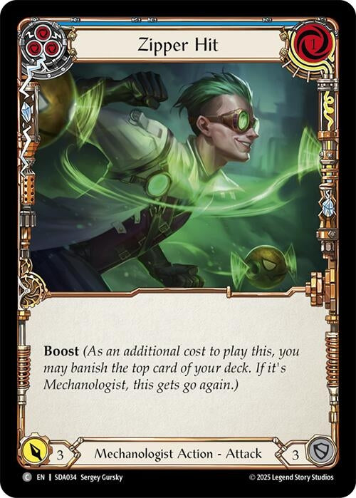 Image for Zipper Hit (Blue) (SDA034) [Silver Age Chapter 1] - Flesh and Blood TCG