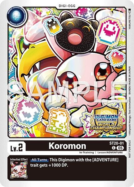 Image for Koromon (World Championship 26–27 Regionals Season 1) (ST20-01 C) [Starter Deck 20: Protector of Light] - Digimon Card Game
