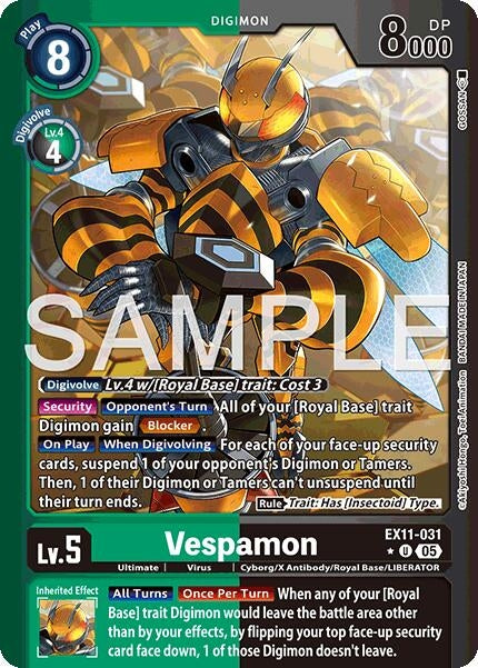 Image for Vespamon (Limited Foil) (EX11-031 U) [Dawn of Liberator] - Digimon Card Game