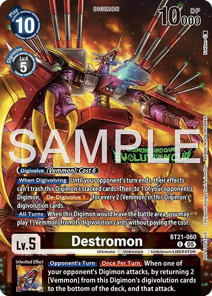 Image for Destromon (Evolution Cup 2026 Vol. 1 Participant) (BT21-060 U) [World Convergence] - Digimon Card Game