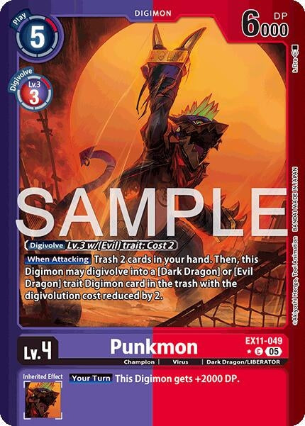 Image for Punkmon (Limited Foil) (EX11-049 C) [Dawn of Liberator] - Digimon Card Game