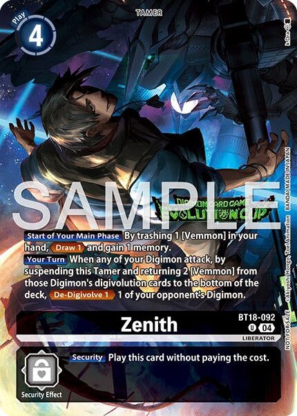 Image for Zenith (Evolution Cup 2026 Vol. 1 Winner) (BT18-092 U) [Release Special Booster 2.0] - Digimon Card Game