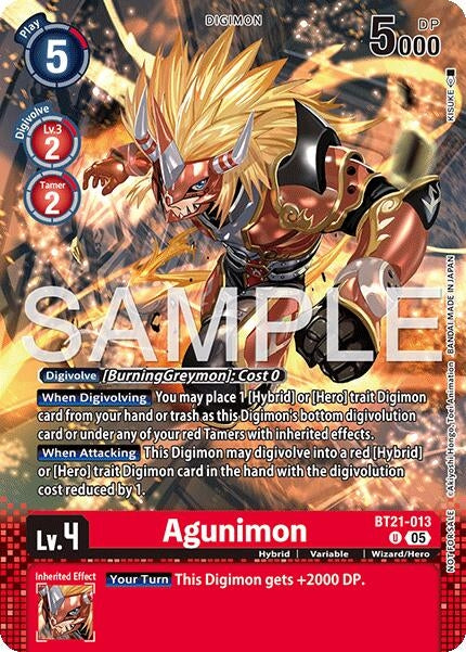 Image for Agunimon (Event Pack 9) (BT21-013 U) [World Convergence] - Digimon Card Game