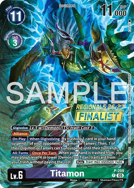 Image for Titamon (Regionals 26-27 Season 1 Finalist) (P-209 P) [Digimon Promotion Cards] - Digimon Card Game