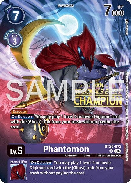 Image for Phantomon (Regionals 26-27 Season 1 Champion) (BT20-072 U) [Release Special Booster 2.5] - Digimon Card Game