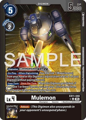 Image for Mulemon (Limited Foil) (EX11-040 U) [Dawn of Liberator] - Digimon Card Game