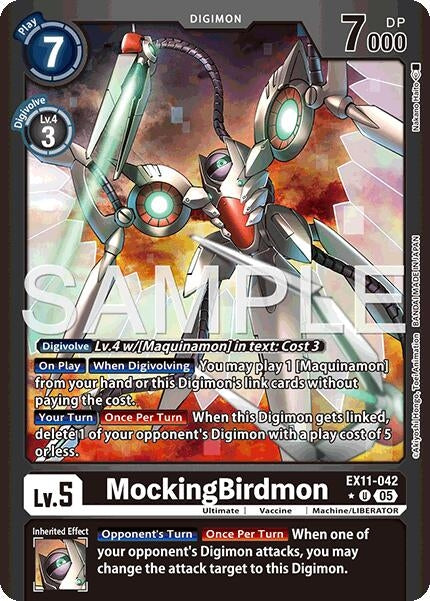 Image for MockingBirdmon (Limited Foil) (EX11-042 U) [Dawn of Liberator] - Digimon Card Game