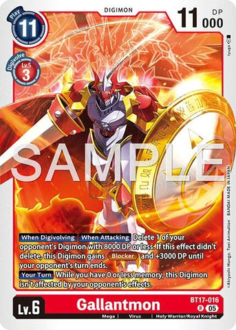 Image for Gallantmon - BT17-016 (Reprint) (BT17-016 R) [Advanced Booster Digimon Generation] - Digimon Card Game