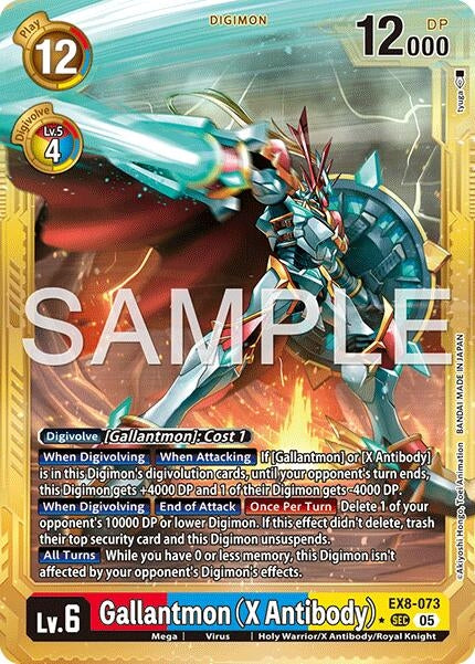 Gallantmon (X Antibody) (Gold Border) (EX8-073 SEC) [Advanced Booster Digimon Generation]