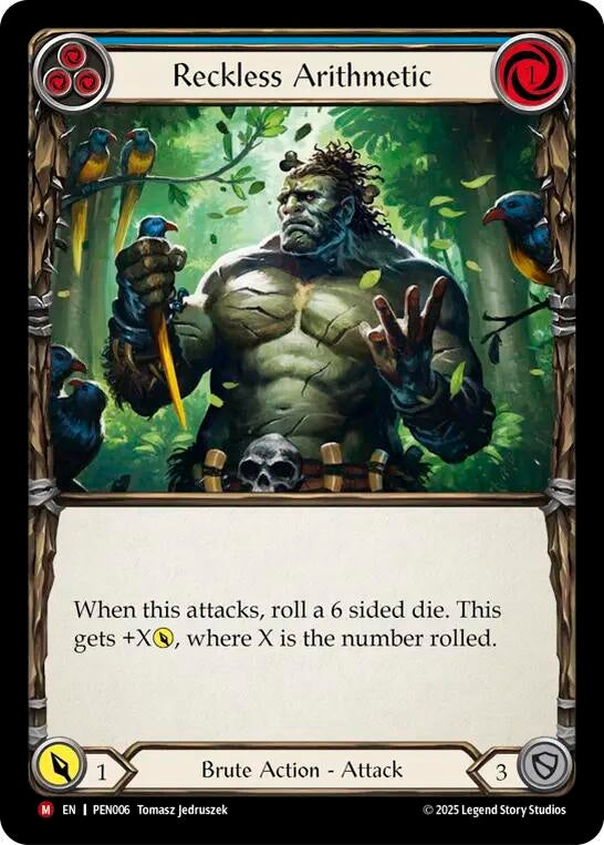 Image for Reckless Arithmetic (Blue) (PEN006) [Compendium of Rathe] - Flesh and Blood TCG