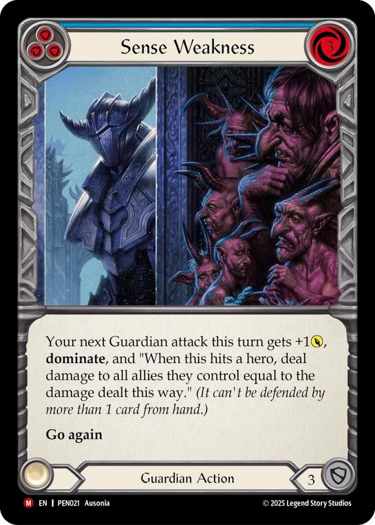 Image for Sense Weakness (Blue) (PEN021) [Compendium of Rathe] - Flesh and Blood TCG