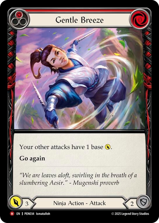 Image for Gentle Breeze (Red) (PEN034) [Compendium of Rathe] - Flesh and Blood TCG