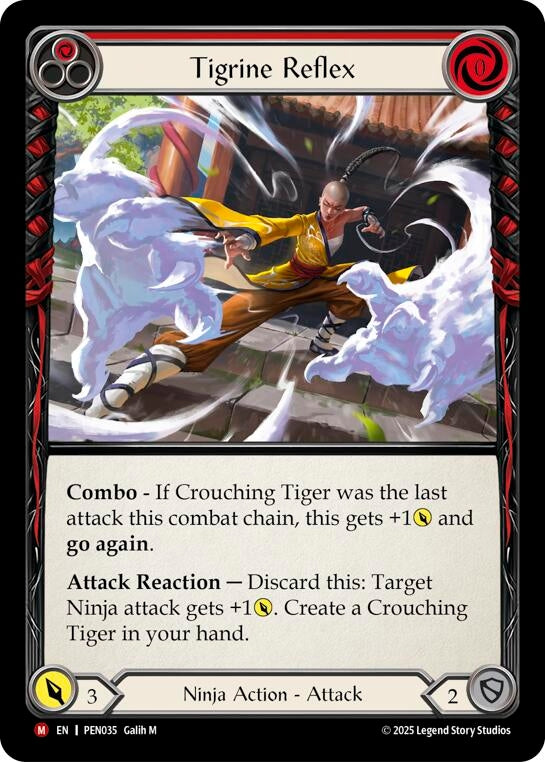 Image for Tigerine Reflex (Red) (PEN035) [Compendium of Rathe] - Flesh and Blood TCG