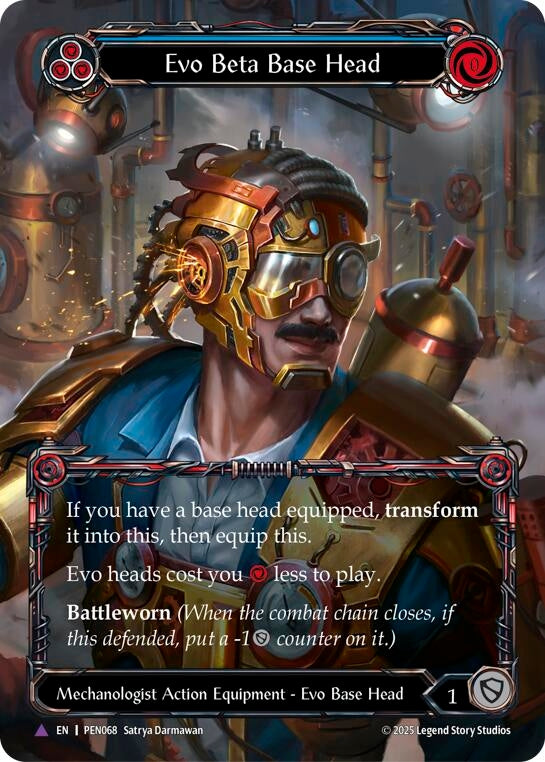 Image for Evo Beta Base Head (Blue) (Marvel) (PEN068) [Compendium of Rathe] - Flesh and Blood TCG