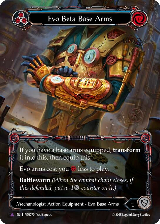 Image for Evo Beta Base Arms (Blue) (Marvel) (PEN070) [Compendium of Rathe] - Flesh and Blood TCG